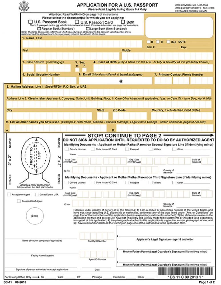 pdf child passport application form