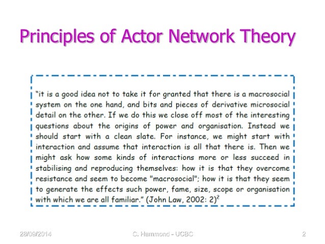applications of the actor network theory