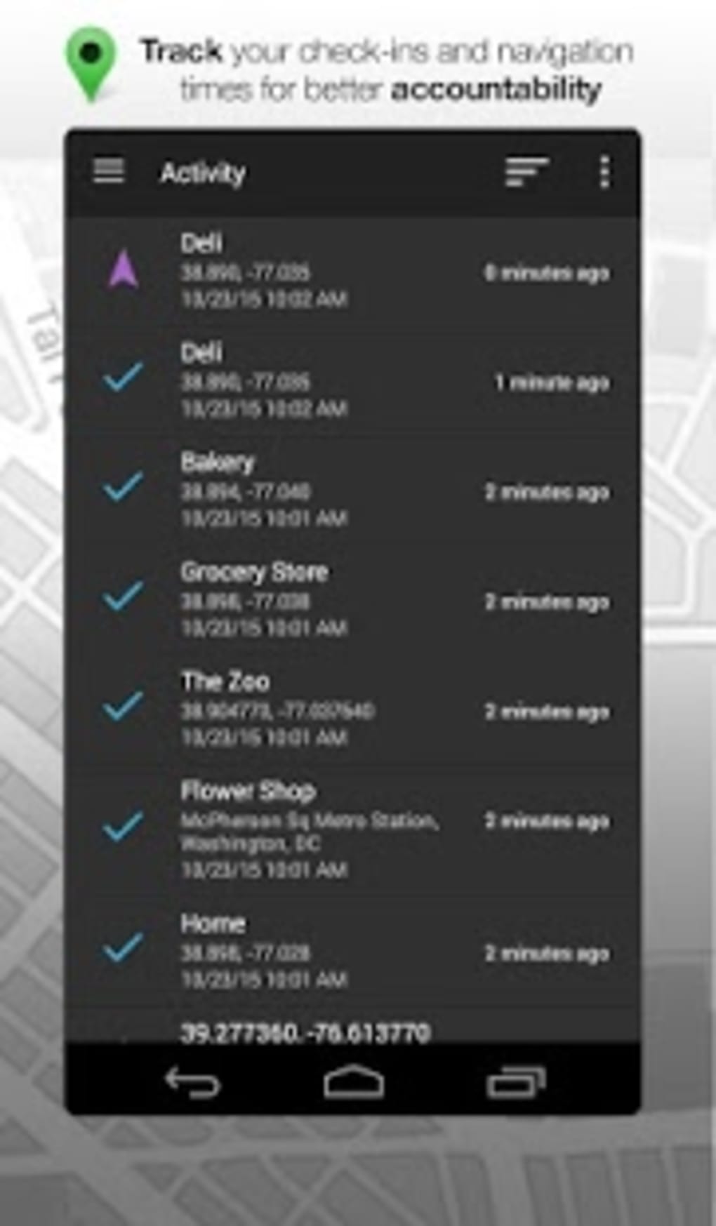 trip tracker application on android