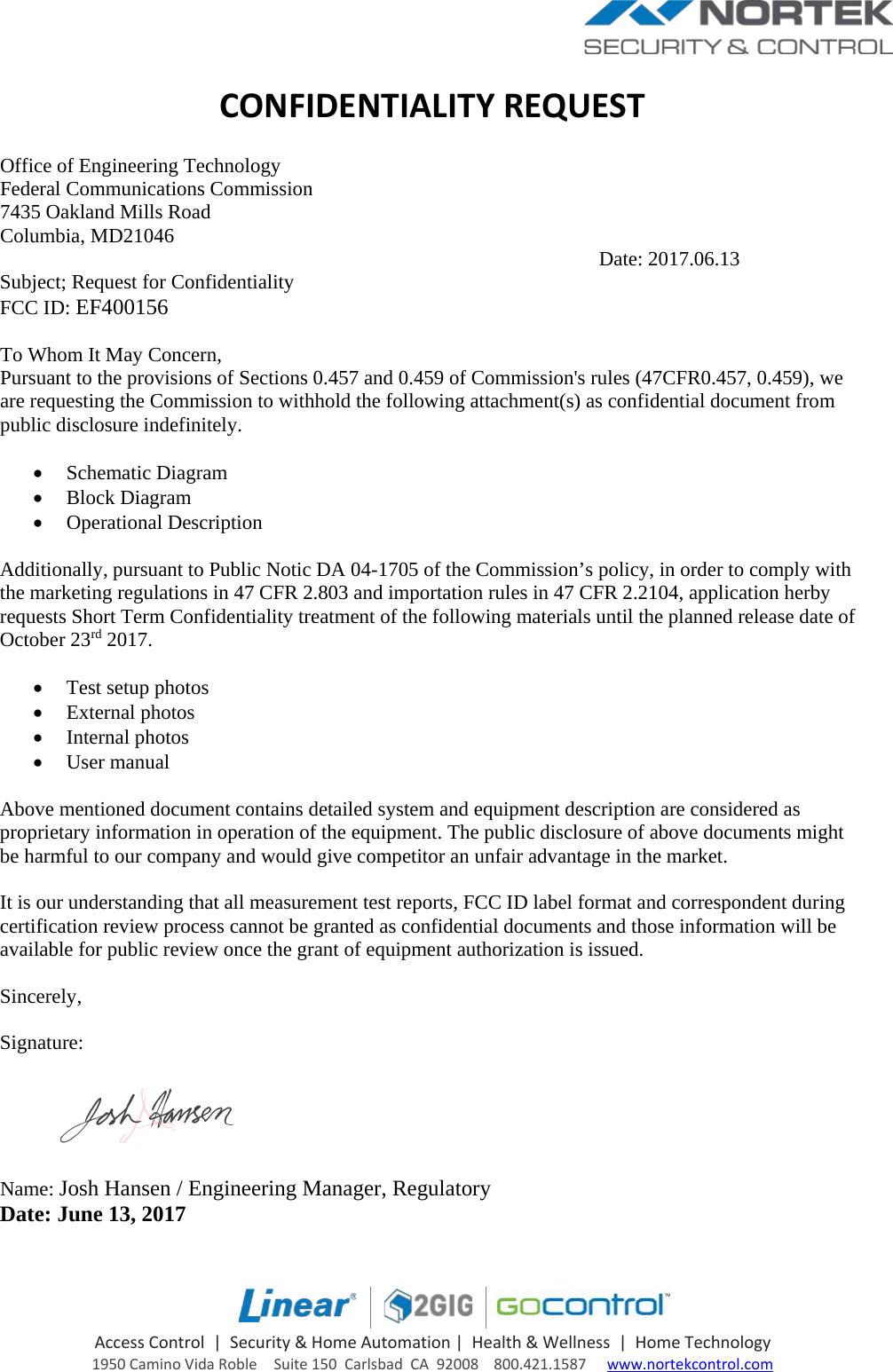 application letter to a security company