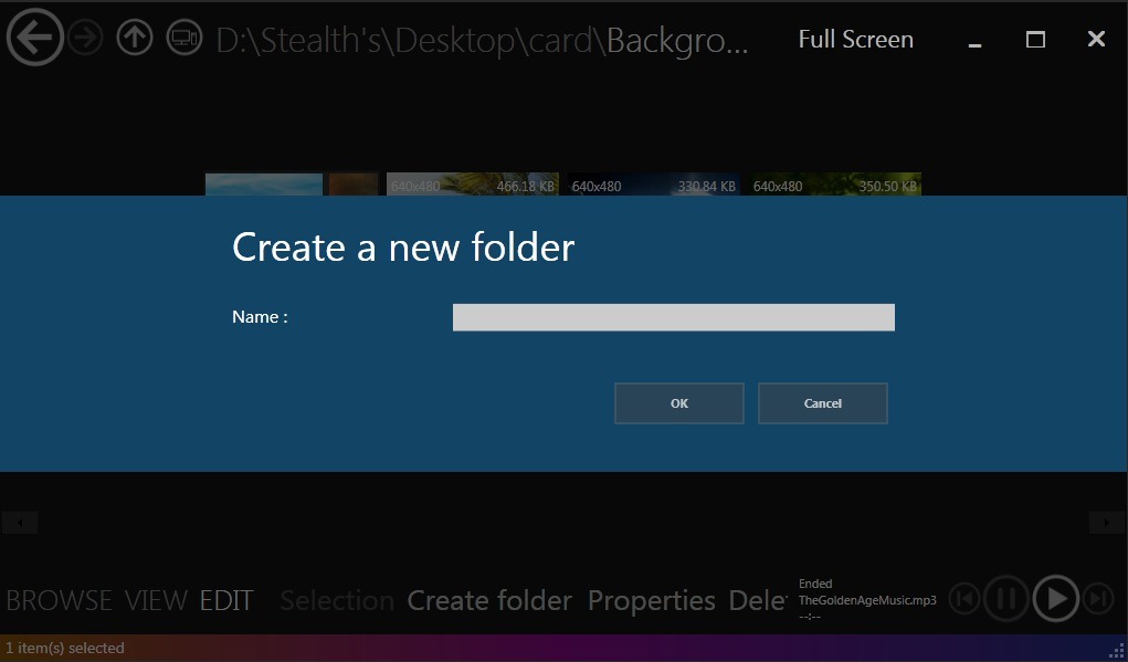 windows identify application create folder