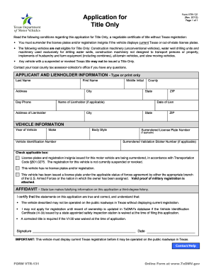 application form for a license that your organisation requires