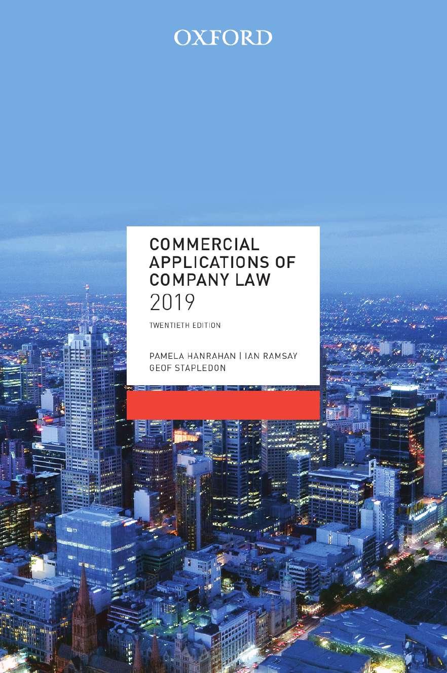 hanrahan ramsay & stapledon commercial applications of company law 2016