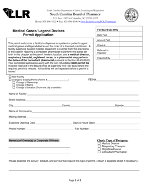legend medical solution application form