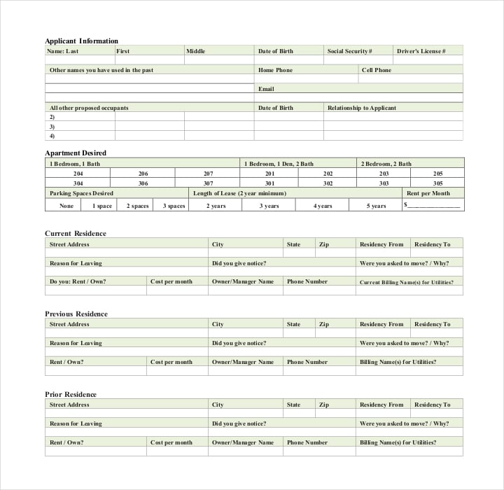 rta application for residential tenancy